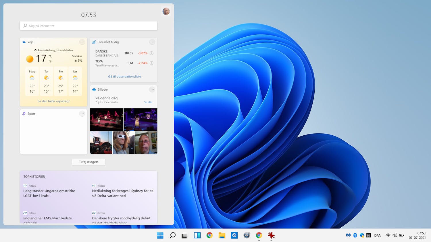 Widgetar: Widgetar fyllde ingen funktion i Windows 10, men spelar en stor roll i Windows 11.
